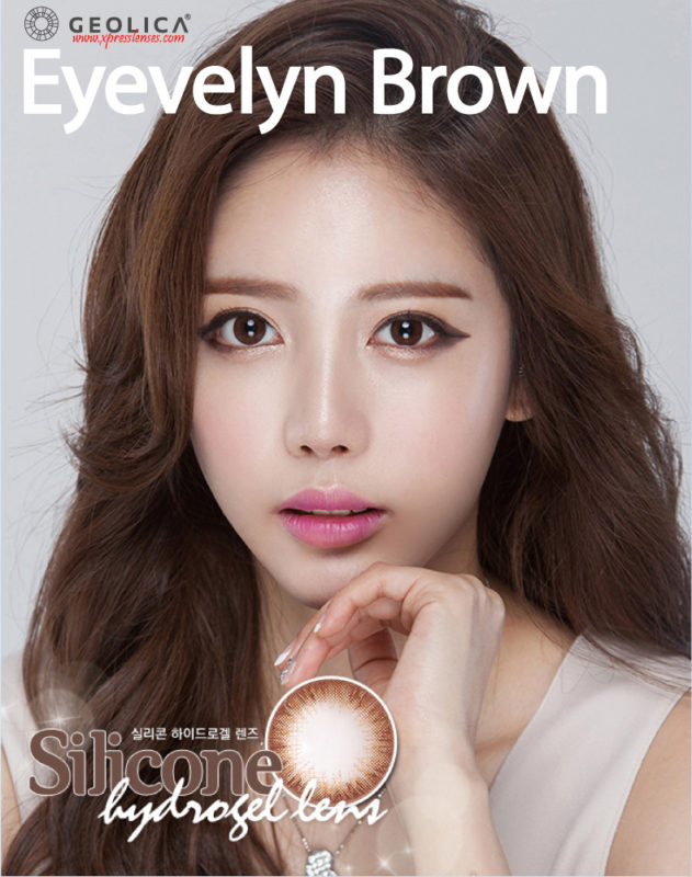 Geo Eyevelyn Brown Silicone Hydrogel Contact Lenses
