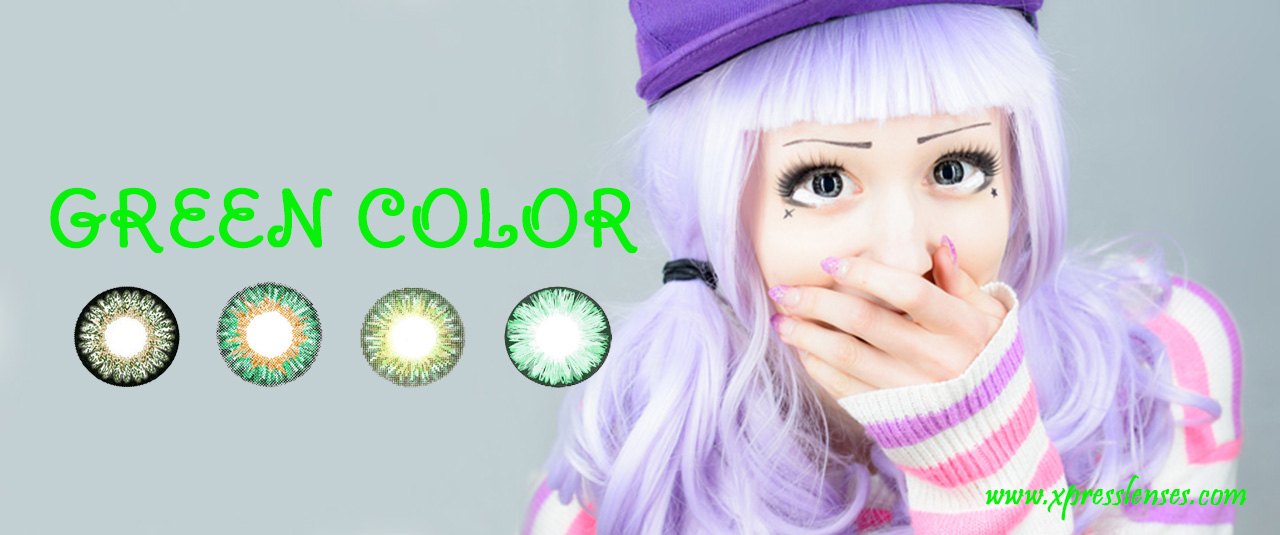 Green Color circle lenses